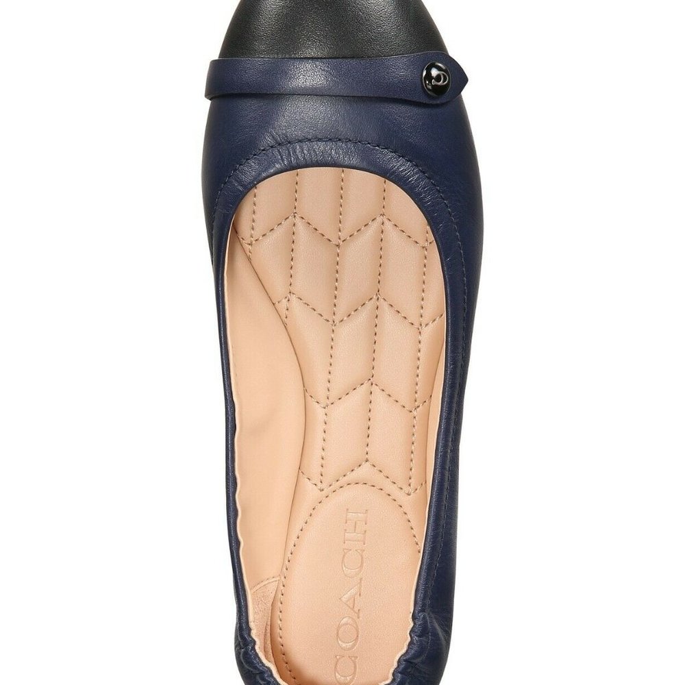 COACH Brandi Ballet Flats Marine Blue Shoes - Picture 4 of 5
